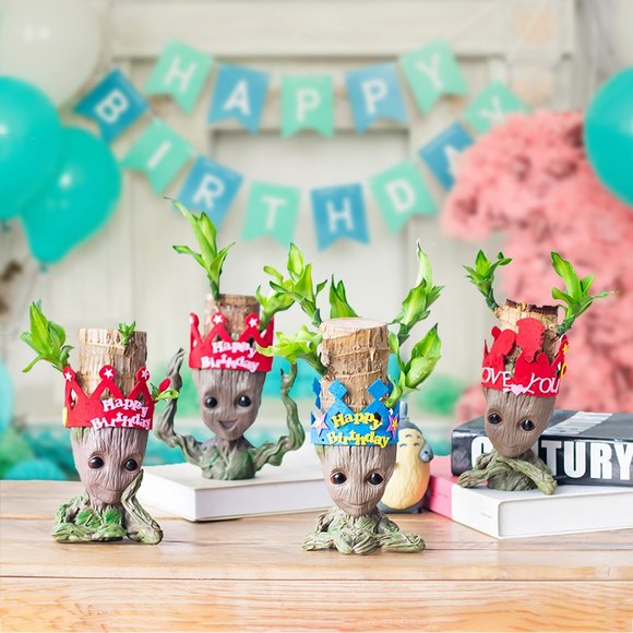 Set of 4 Groot Flower Pots Succulent Planters - Picture 4 of 7